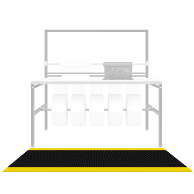 table d'emballage de colis tapis anti-fatigue